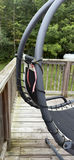 Hanging Chaise Lounge Chair with Red Cushions - thumbnail 8 of 13