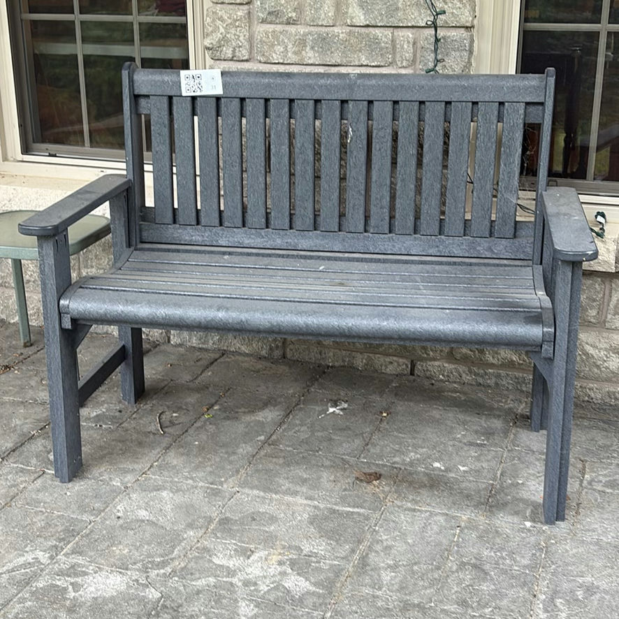 Gray Outdoor Bench - image 3 of 10
