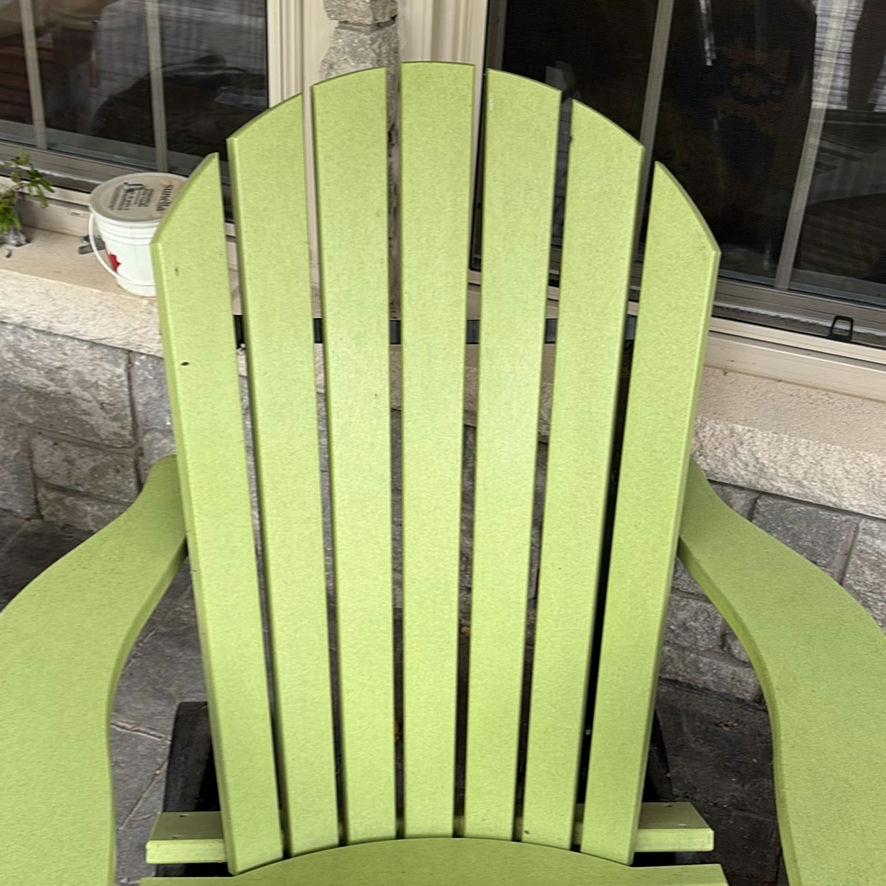 Green Adirondack Rocking Chair with Ottoman - image 7 of 9
