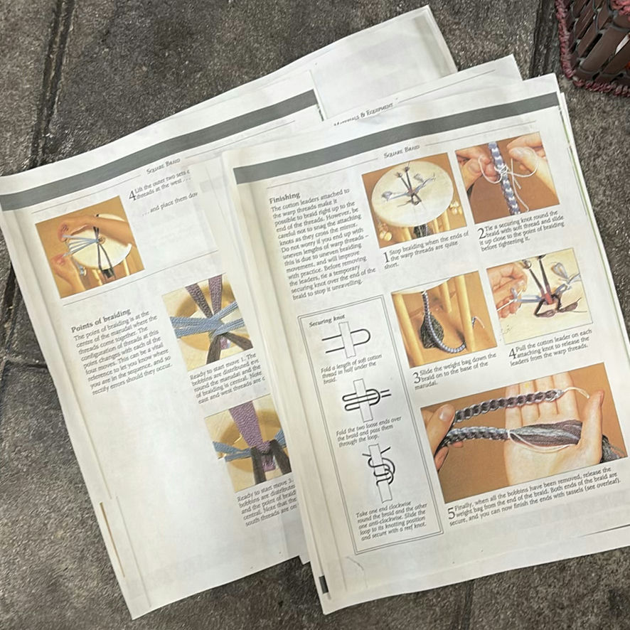 Wooden Braiding Stands with Craft Supplies and Instruction Books - image 2 of 9