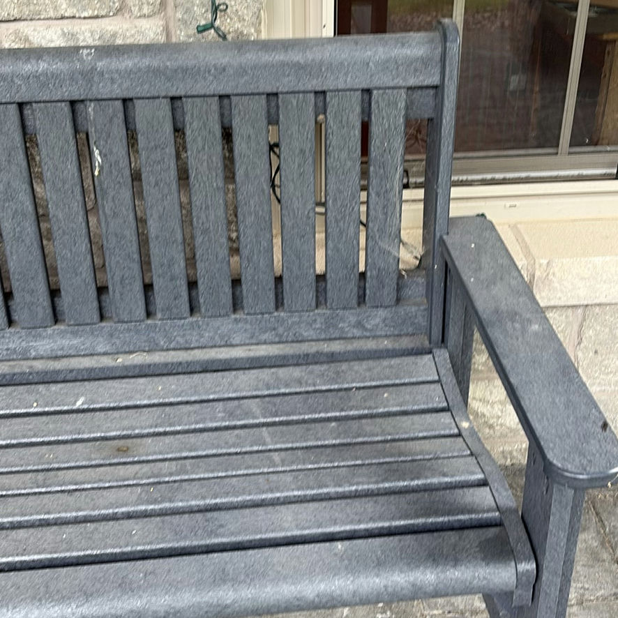 Gray Outdoor Bench - image 10 of 10
