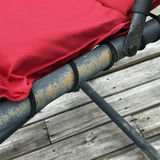 Hanging Chaise Lounge Chair with Red Cushions - thumbnail 6 of 13