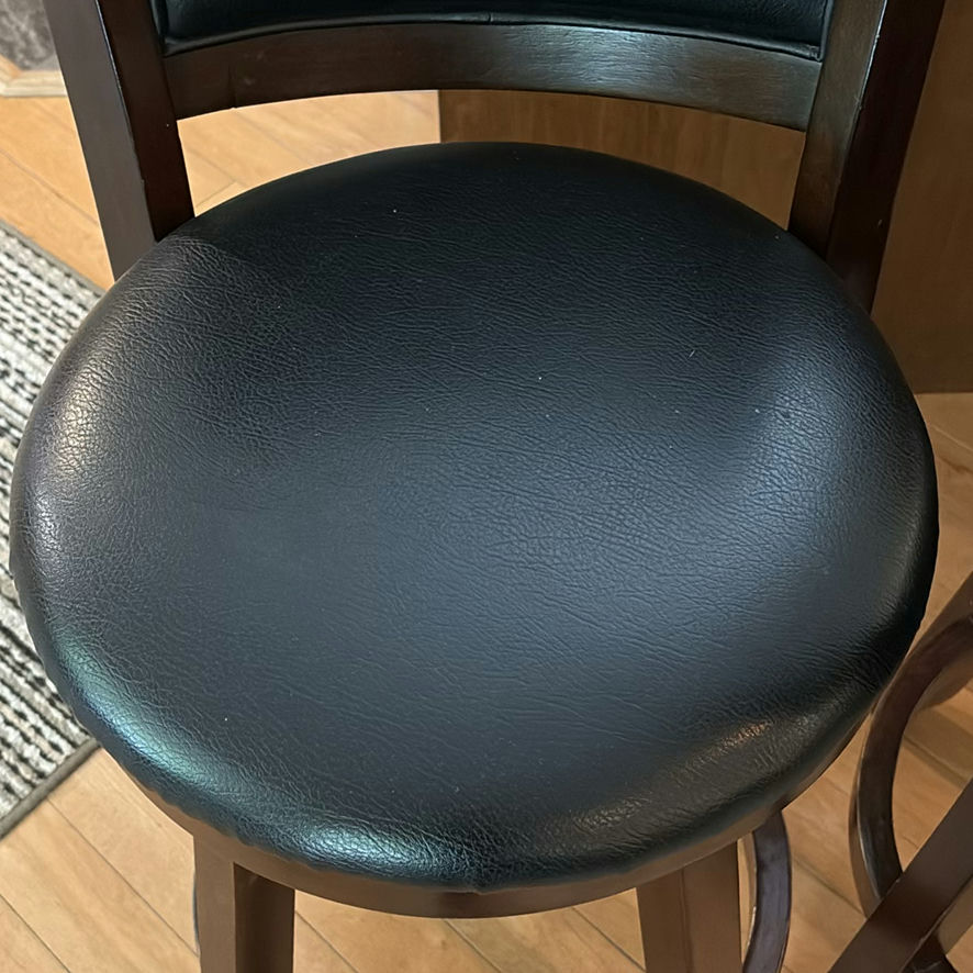 Pair of Dark Wood Swivel Bar Stools - image 7 of 11
