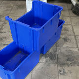 Three Blue Plastic Storage Bins - thumbnail 5 of 7