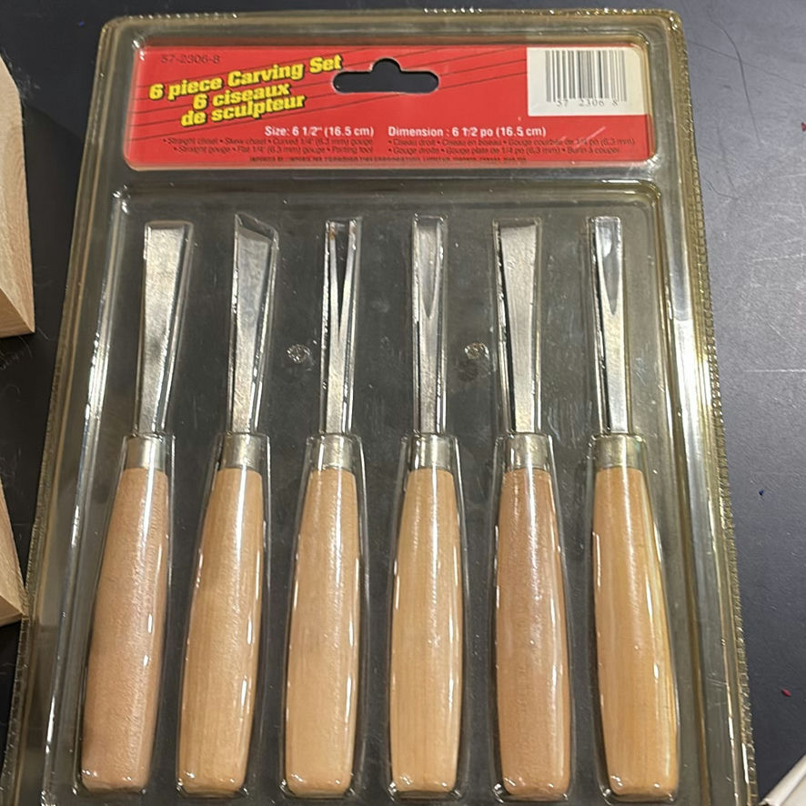 Leatherworking and Wood Carving Tools with Wood Blocks - image 6 of 10