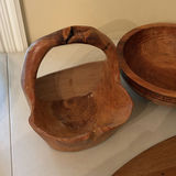 Handcrafted Wooden Basket, Bowl, and Scrapper - thumbnail 2 of 15