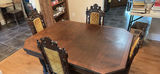 Antique Style Wooden Dining Table and Four Carved Chairs - thumbnail 1 of 21