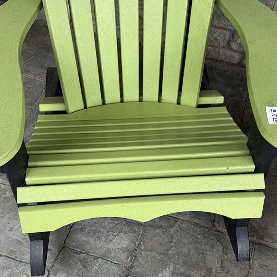 Green Adirondack Rocking Chair with Ottoman - image 8 of 9