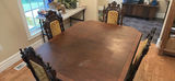 Antique Style Wooden Dining Table and Four Carved Chairs - thumbnail 2 of 21