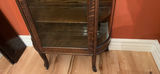 Antique Wooden Curio Cabinet with Glass Doors - thumbnail 10 of 11