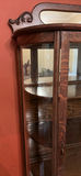 Antique Wooden Curio Cabinet with Glass Doors - thumbnail 5 of 11