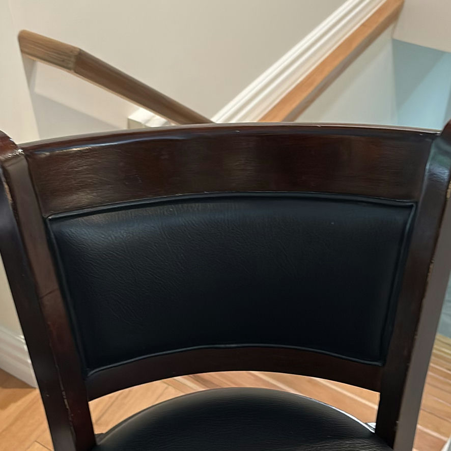 Pair of Dark Wood Swivel Bar Stools - image 7 of 13