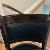 Pair of Dark Wood Swivel Bar Stools - thumbnail 7 of 13