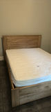 Wood Queen Bed Frame with Mattress - thumbnail 1 of 13