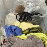 Assorted Fabric Scraps and Sewing Materials in Storage Bins - thumbnail 5 of 8