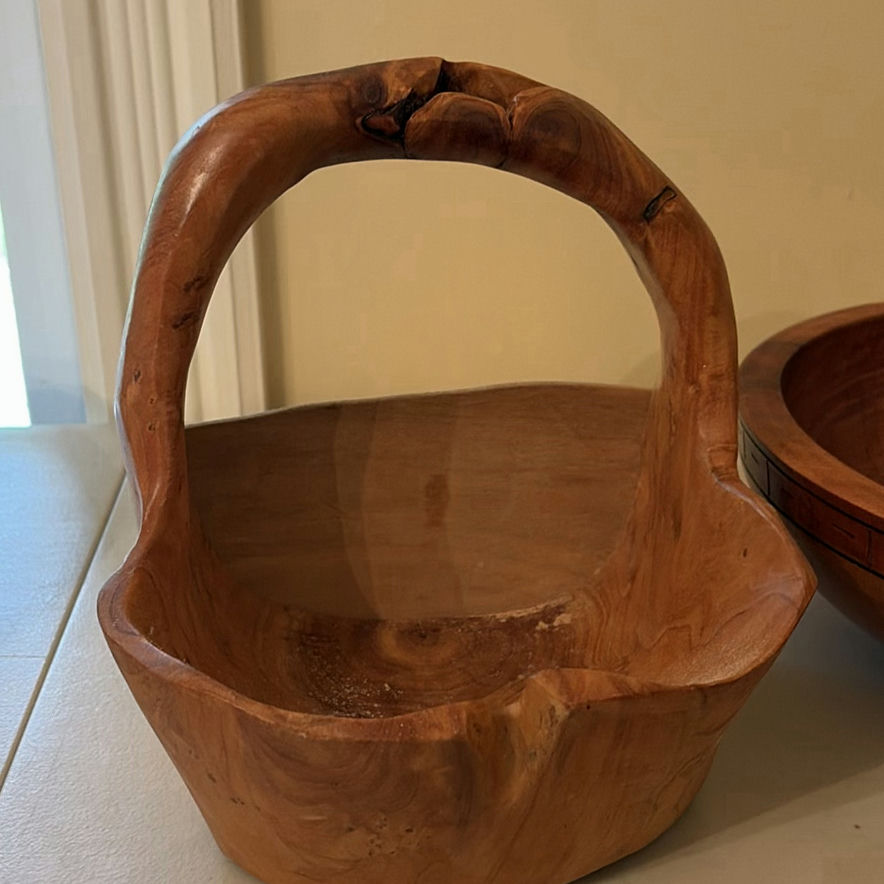 Handcrafted Wooden Basket, Bowl, and Scrapper - image 3 of 15