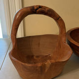 Handcrafted Wooden Basket, Bowl, and Scrapper - thumbnail 3 of 15