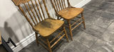 Three Press Back Wooden Dining Chairs - thumbnail 8 of 16