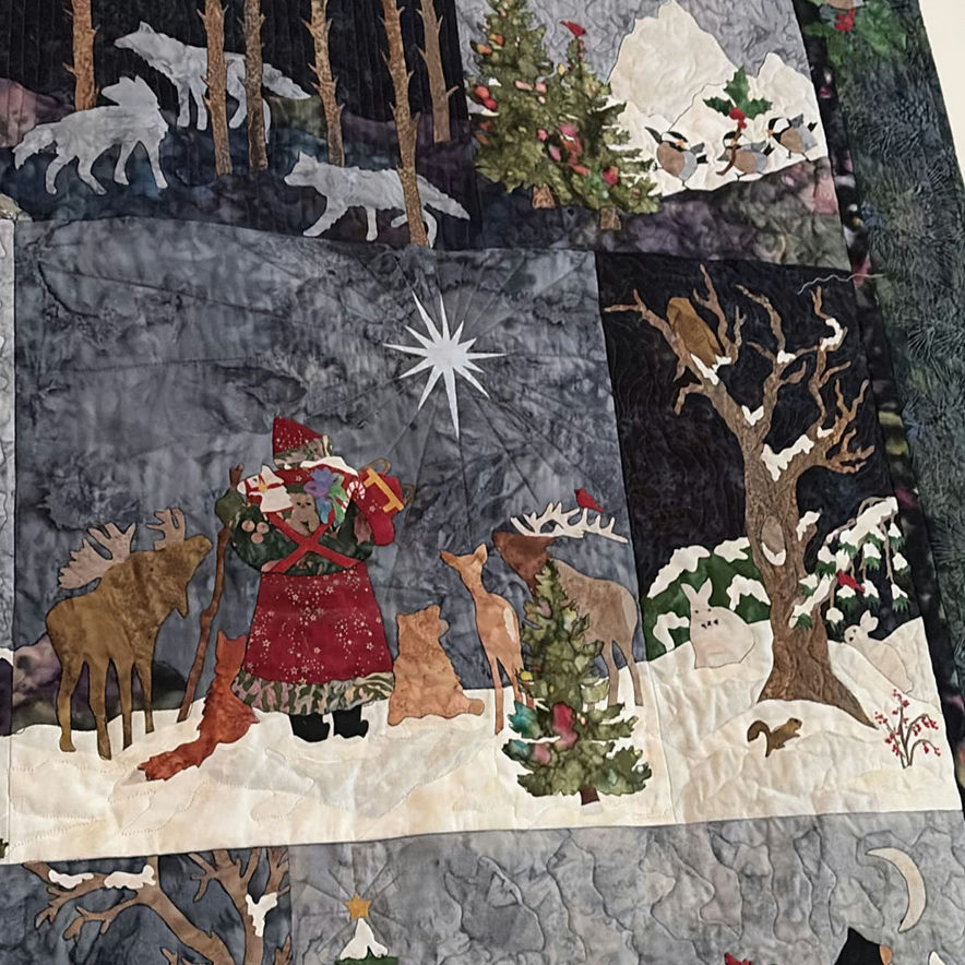 Large Winter-Themed Quilted Wall Hanging - image 6 of 9