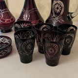 Cut Crystal Ruby Red Glassware Set - thumbnail 2 of 14