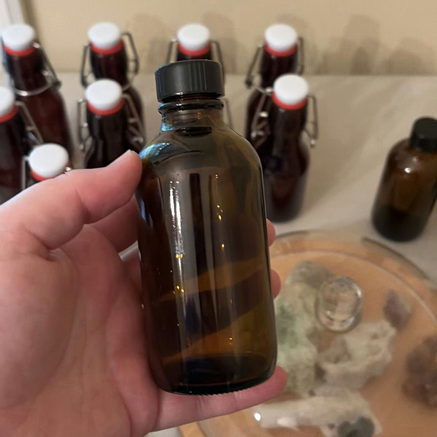 Glass Bottles, Mineral Specimens, and Display Dome - image 9 of 11