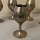 Decorative Metal Tray and Six Goblets - thumbnail 8 of 12