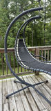 Hanging Chaise Lounge Chair with Red Cushions - thumbnail 12 of 13