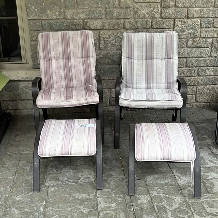 Two Patio Chairs and Two Ottomans - image 1 of 11