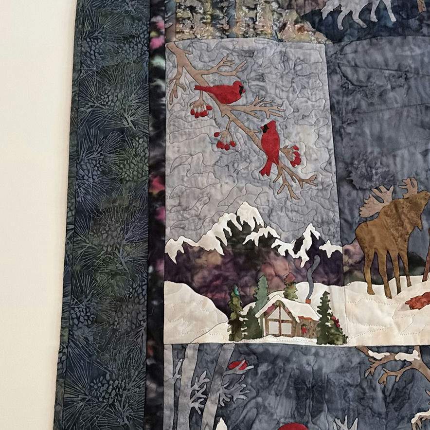 Large Winter-Themed Quilted Wall Hanging - image 3 of 9