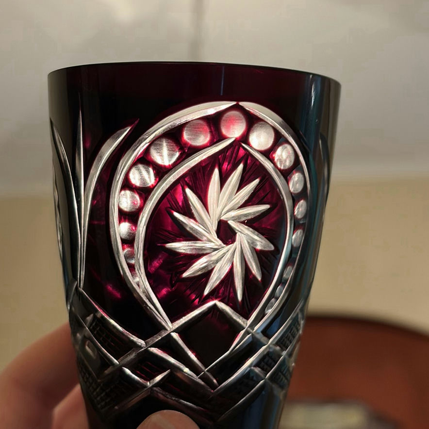 Cut Crystal Ruby Red Glassware Set - image 5 of 14