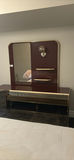 Retro Style Dresser with Vanity Mirror and Shelves - thumbnail 2 of 12