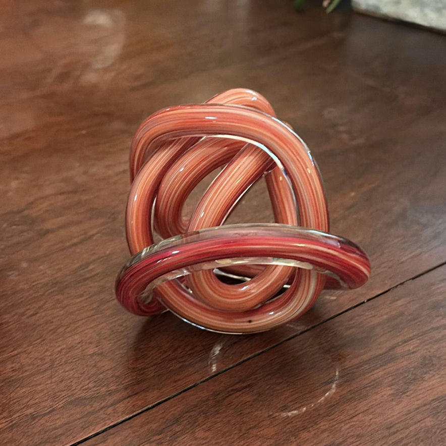 Abstract Glass Knot Sculpture - image 3 of 8