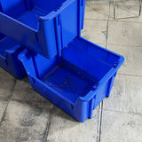 Three Blue Plastic Storage Bins - thumbnail 4 of 7