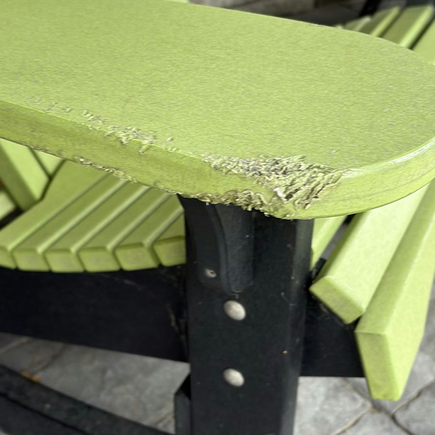 Green Adirondack Rocking Chair with Ottoman - image 5 of 9