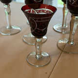 Cut Crystal Ruby Red Glassware Set - thumbnail 10 of 14