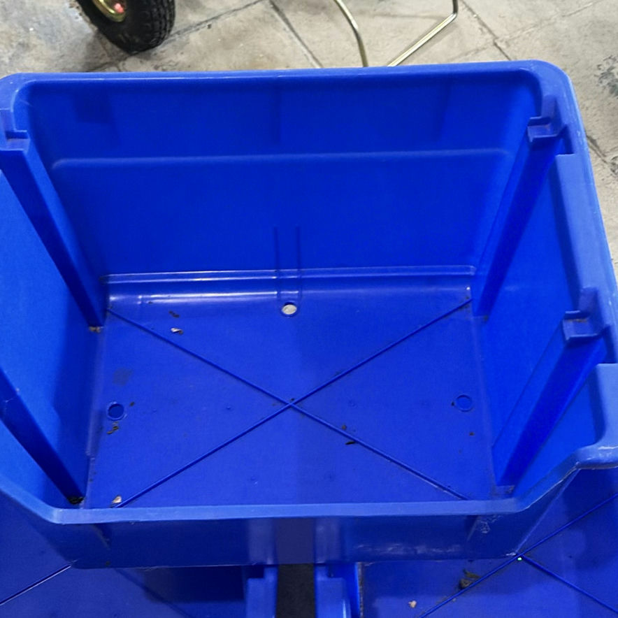 Three Blue Plastic Storage Bins - image 3 of 7
