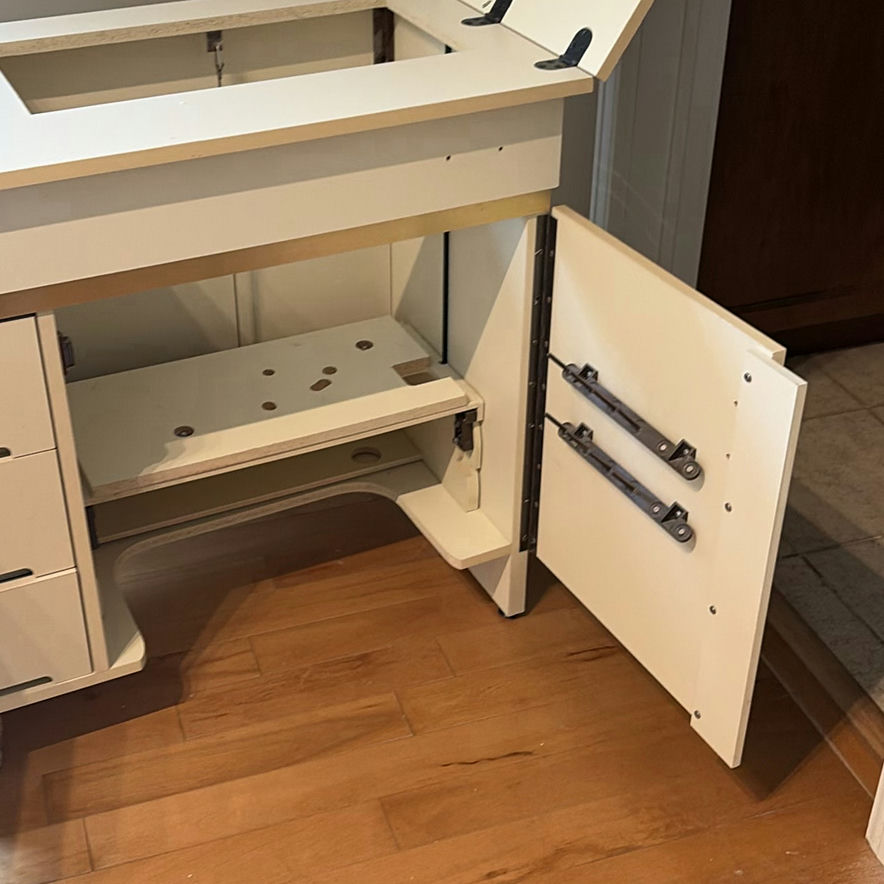 White Fold-Out Sewing Cabinet Table - image 4 of 10