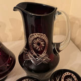 Cut Crystal Ruby Red Glassware Set - thumbnail 6 of 14