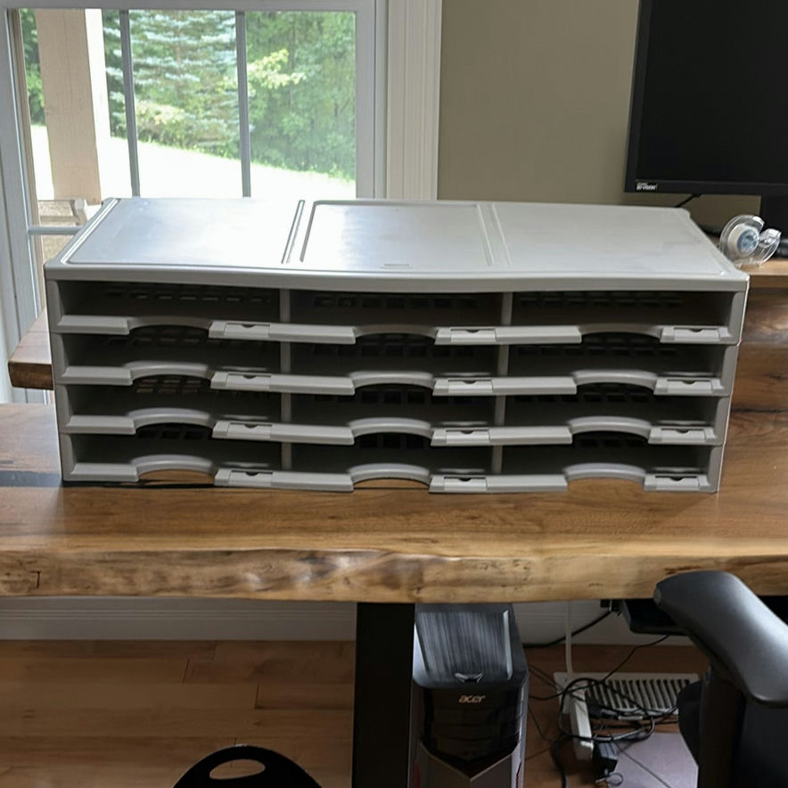 Plastic Desktop Paper Organizer with 12 Trays - image 1 of 8
