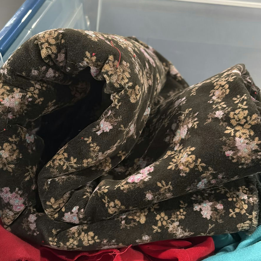 Assorted Fabric and Textile Pieces in Storage Bins - image 4 of 7
