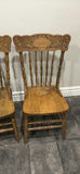 Three Press Back Wooden Dining Chairs - thumbnail 3 of 16
