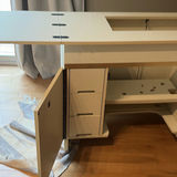 White Fold-Out Sewing Cabinet Table - thumbnail 3 of 10