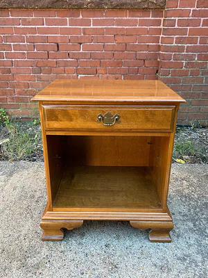 Ethan Allen One Drawer Nightstand - Image 1 of 6