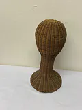 Vintage Hand-Woven Wicker Hat/Wig Display - thumbnail 4 of 5