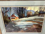 Melting Snow Landscape Watercolor Painting  - thumbnail 3 of 3