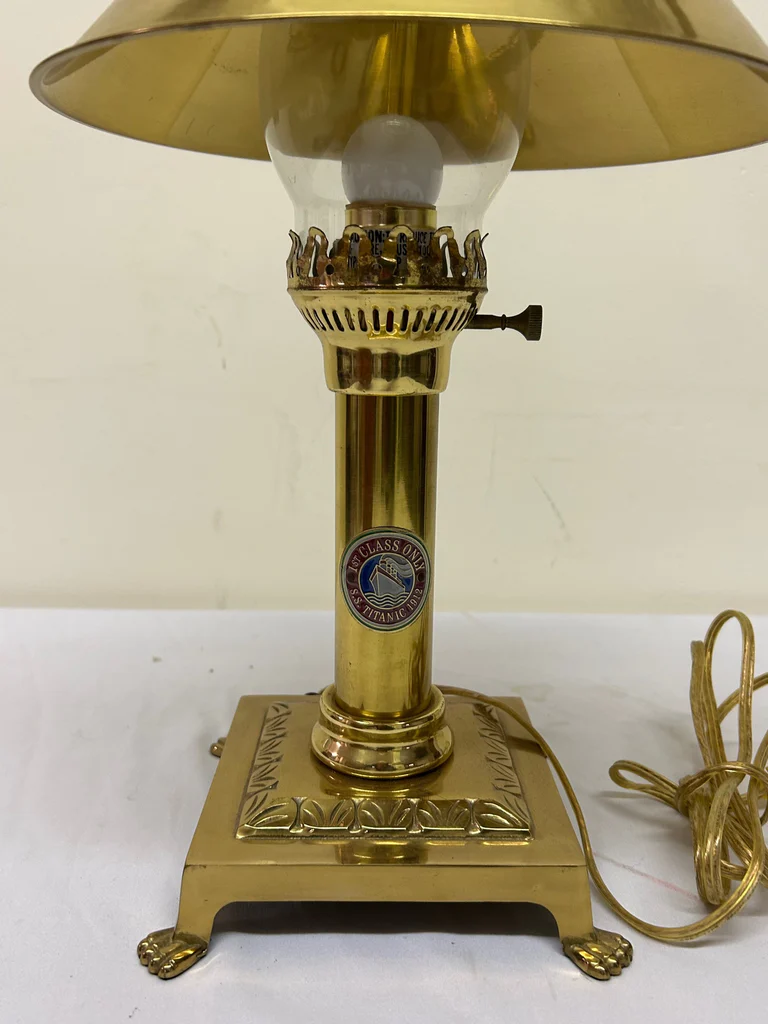 Vintage Brass Desk Lamp SS Titanic - image 4 of 5