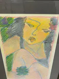Pastel Portrait Drawings of Women Signed  - thumbnail 4 of 6
