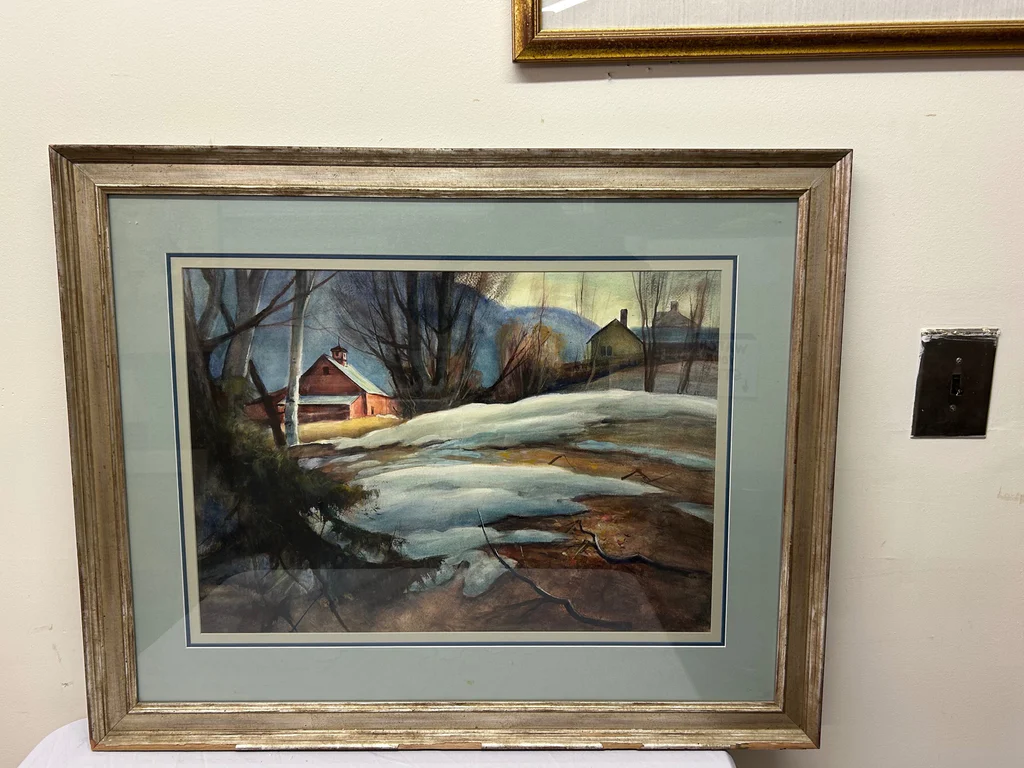 Melting Snow Landscape Watercolor Painting - image 1 of 3