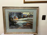 Melting Snow Landscape Watercolor Painting  - thumbnail 1 of 3