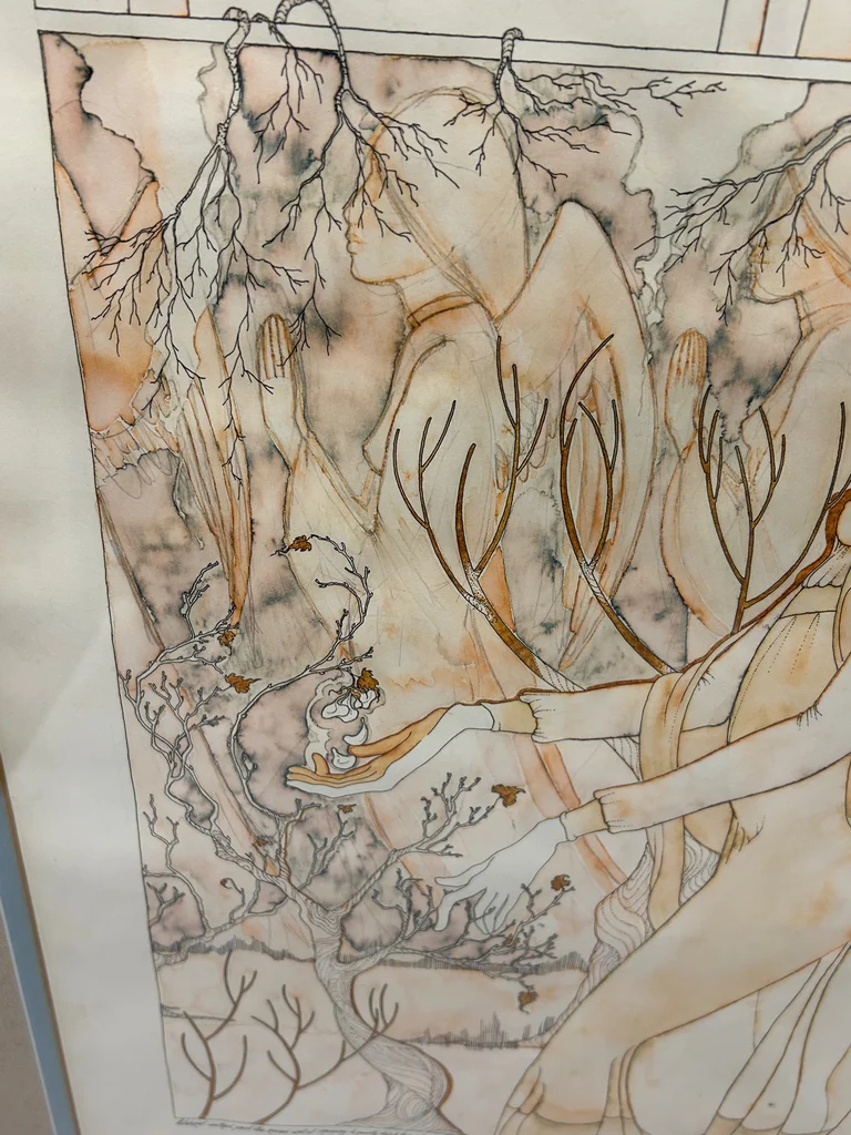 Layne Catherine Anderson Art Nouveau Gouache - image 6 of 6